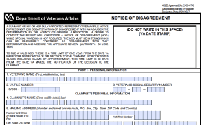 VA Notice of Disagreement