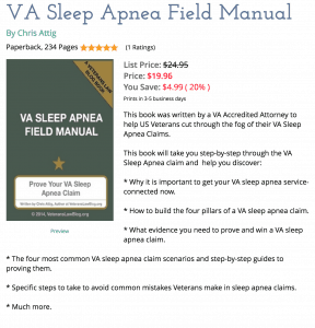 VA Sleep Apnea Field Manual Paperback