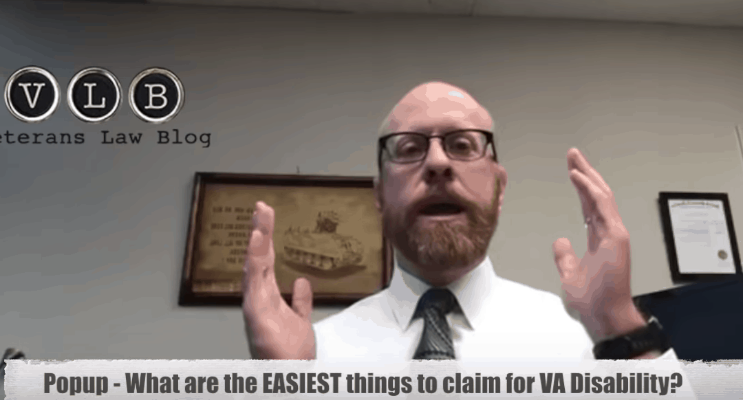 [VIDEO] What are the easiest things to claim for VA disability?
